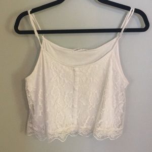 lacy white top
